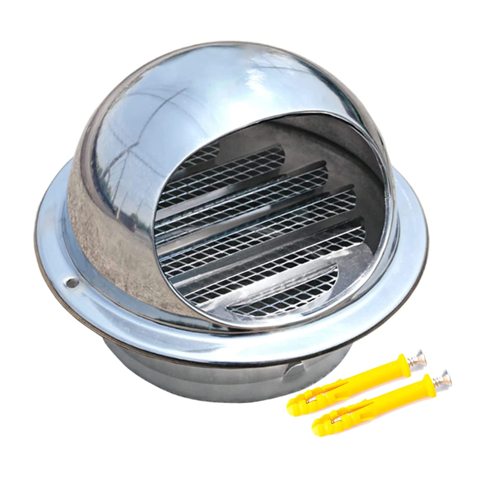 Buy 304 Stainless Steel Round Extractor Wall External Cover Flat