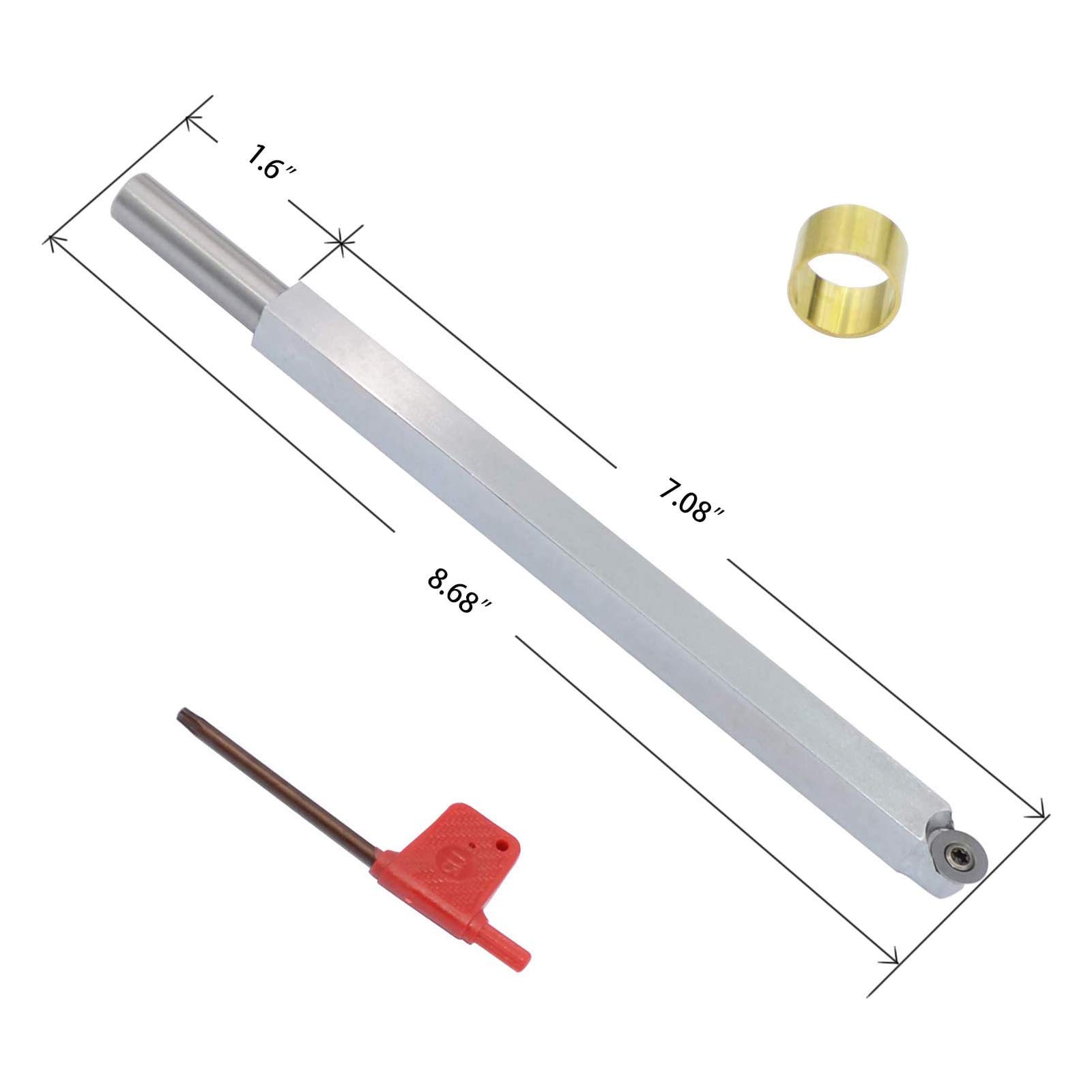 Scalpello, Utensile per Tornitura Del Legno Scalpello per Tornio con Punta in Metallo Duro con Taglierina per Inserti in Metallo Duro Rotondo Ci3 12 Mm per Hobbista Del Legno o Fai da Te o Fa