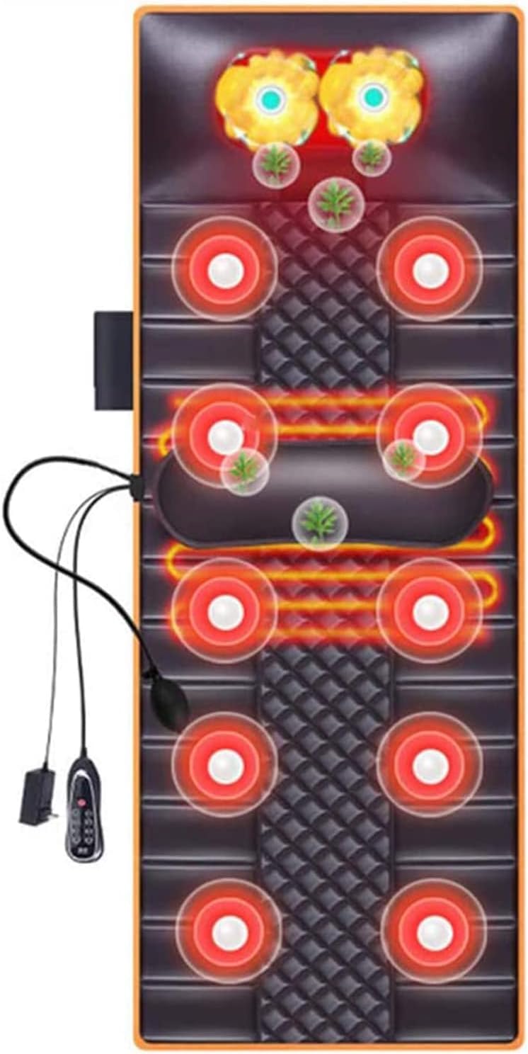 Heating Pads Full Body Massage Mat with Heat 10 Vibration Motors 20 Neck Shiatsu Massage Heads 9 Massage
