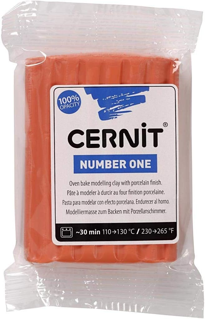 Cernit Number one Clay 56g-Coral, 7 x 5.5 x 1.5 cm
