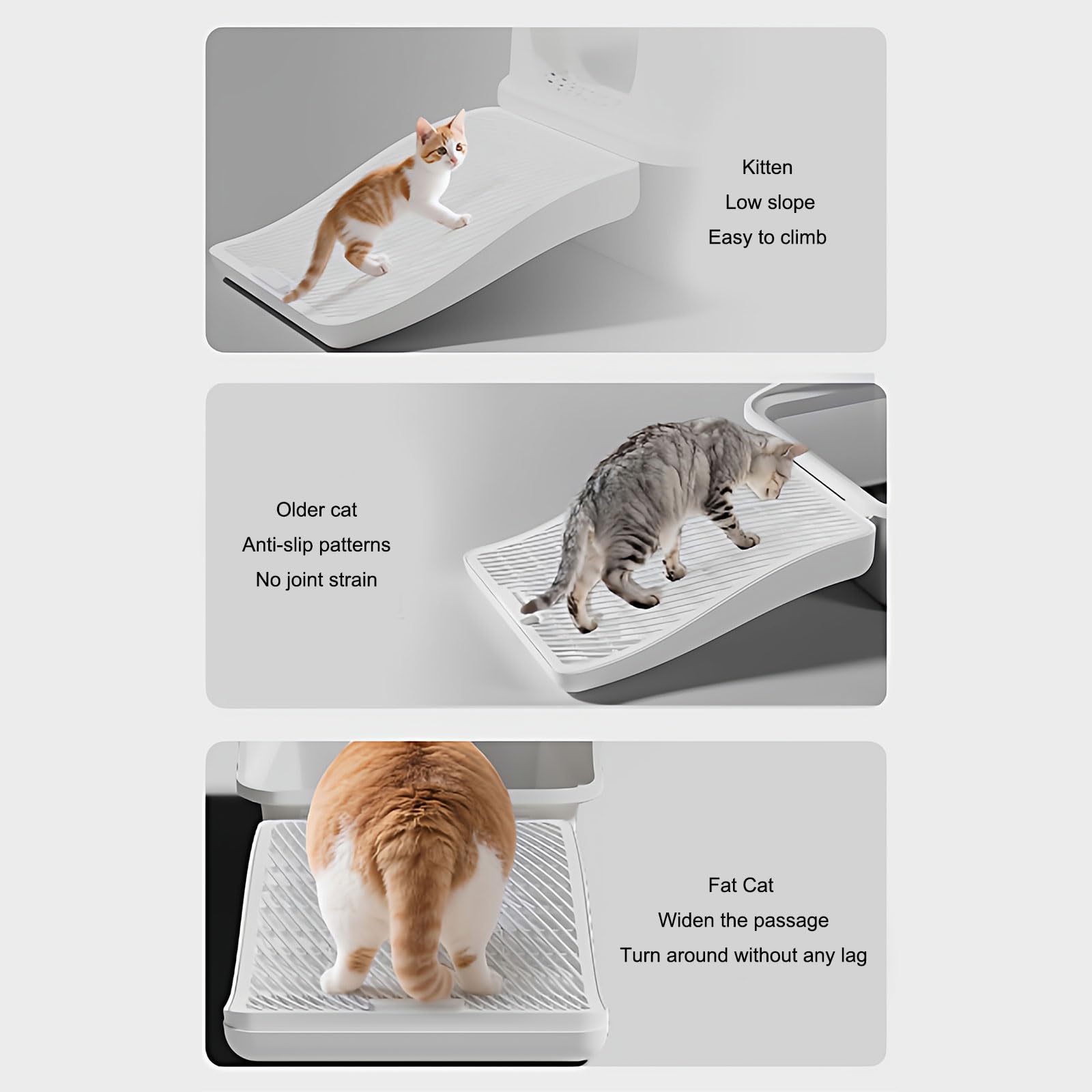 Alfombrillas de arena para gatos con grandes rejillas, accesorios multifuncionales para gatos para una limpieza fácil, alfombrillas de boxeo seguras