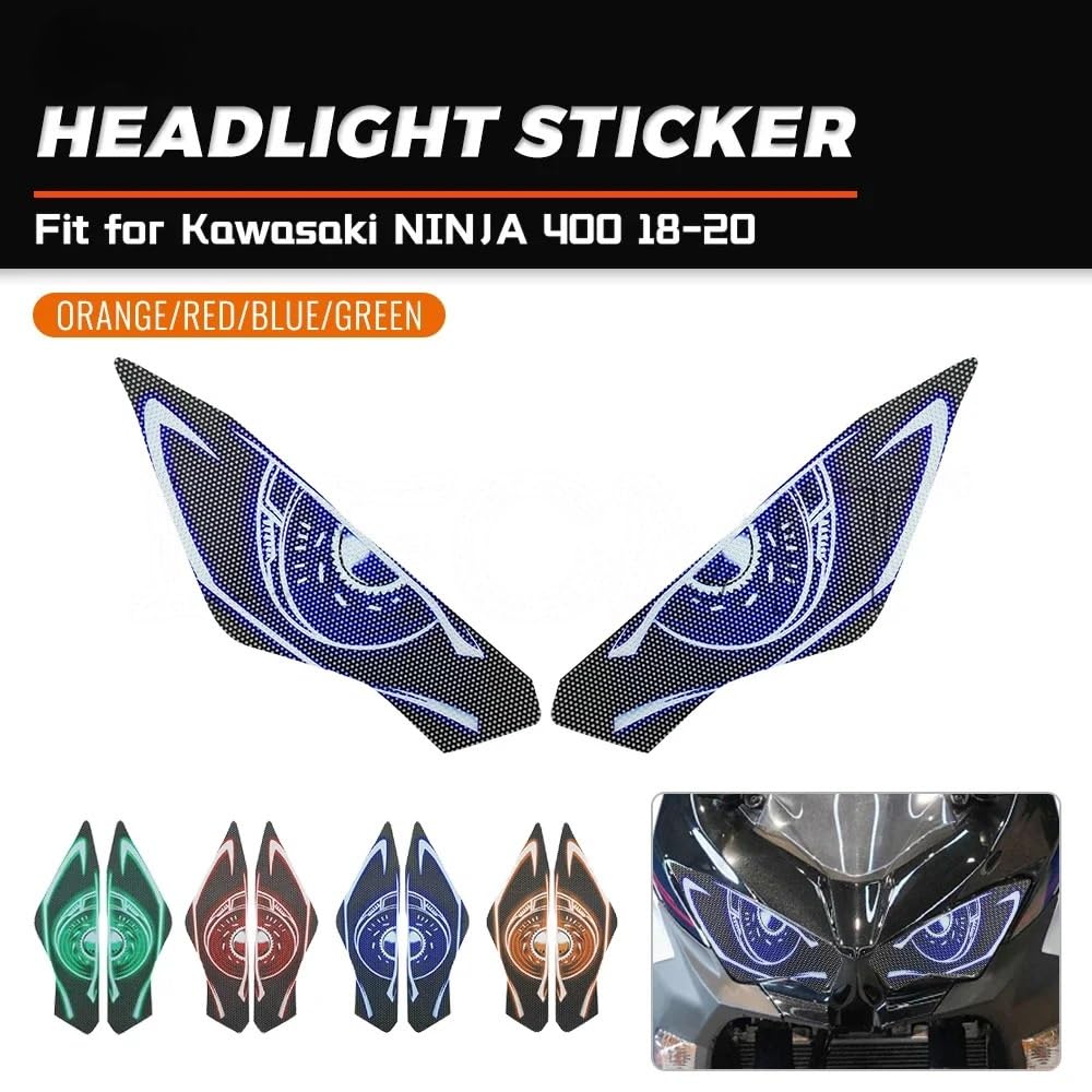 osłona reflektora Do 400 Naklejki Do Reflektory Motocyklowe Przednia Owiewka osłona reflektora osłona grilla(Black)