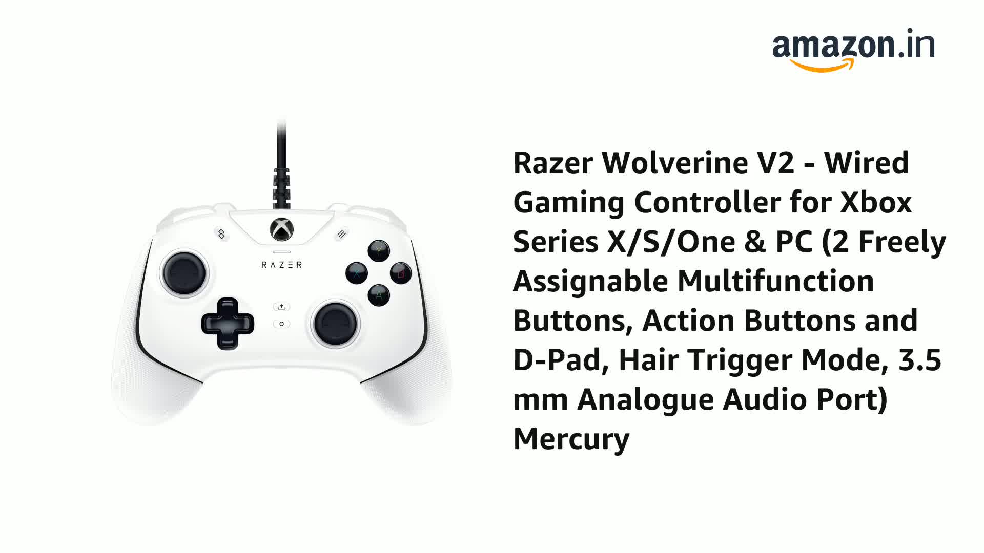 Razer Wolverine V2 - Wired Gaming Controller for Xbox Series