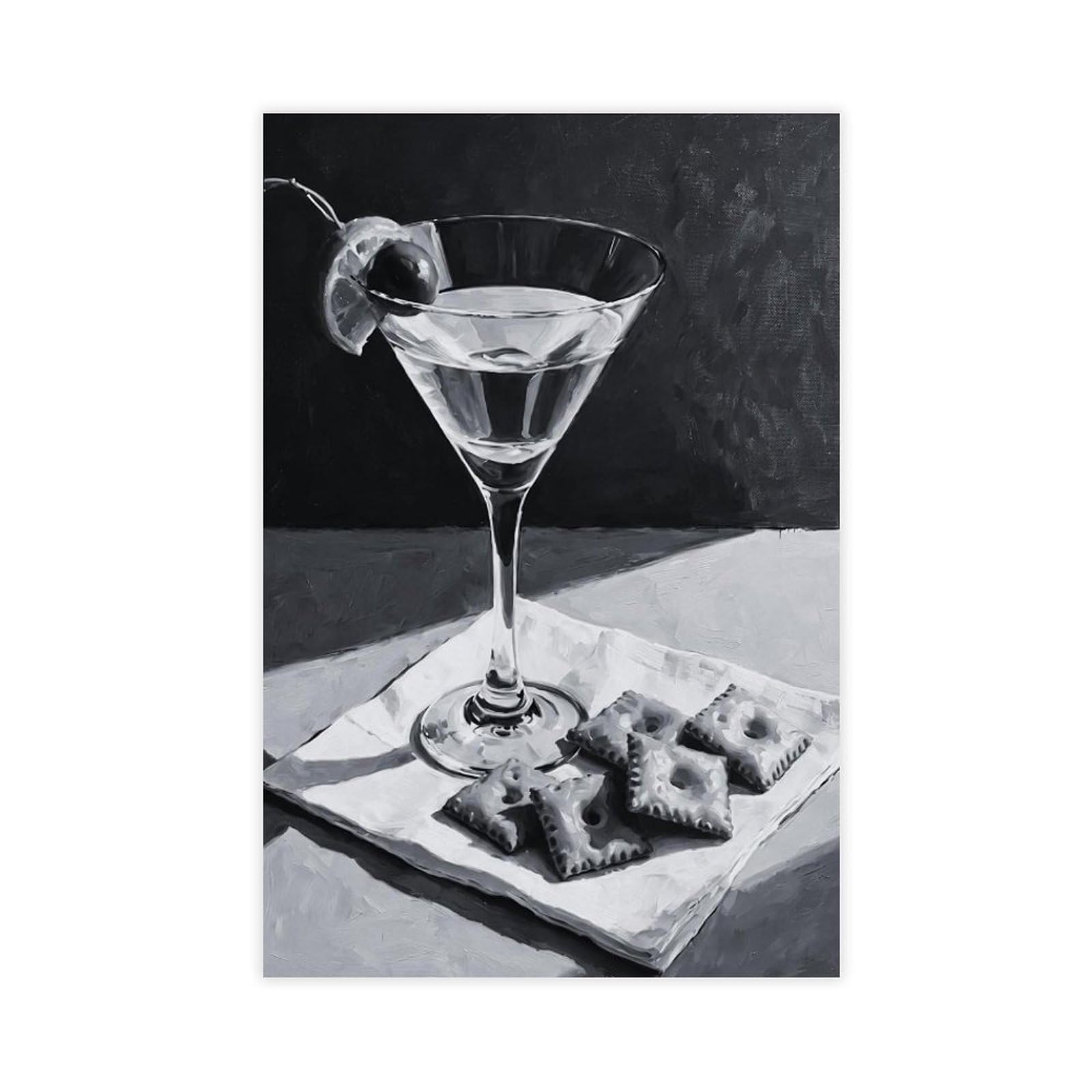 MRYCQ Martini Cocktail Poster Canvas Poster for Office Decor Gift