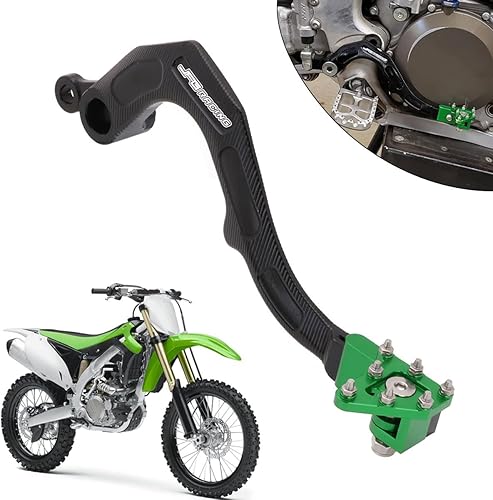 AnXin Palanca de pedal de freno trasero de motocicleta para KX450F 2006-2018 KX450 2019-2024 KLX450R 2008-2019 Dirt Bike - Verde