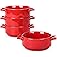 vicrays Ceramic Soup Bowls with Handles, 24 Oz Porcelain Soup Crocks for French Onion Soup, Cereal, Beef Stew, Chill, Pasta,