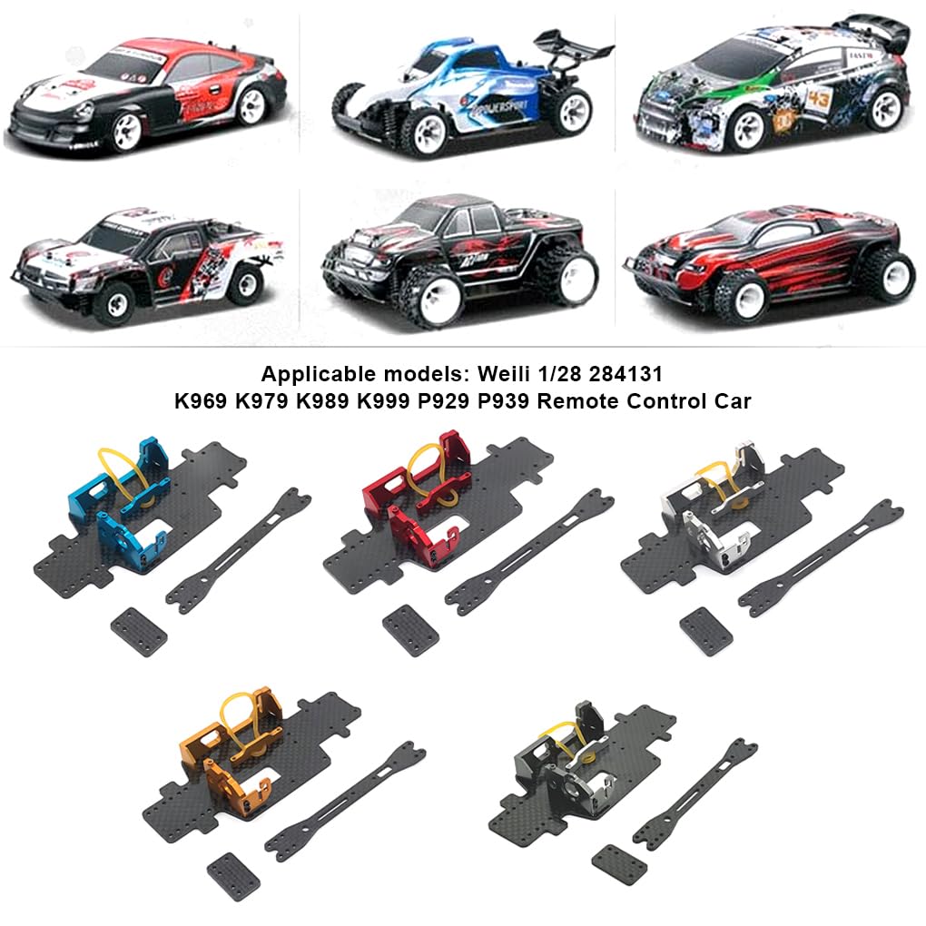 1 pz telaio in lega di alluminio kit telaio per K969 1/28 Drift Cars Hardcore RC accessori auto parti di ricambio RC parte di aggiornamento, Oro
