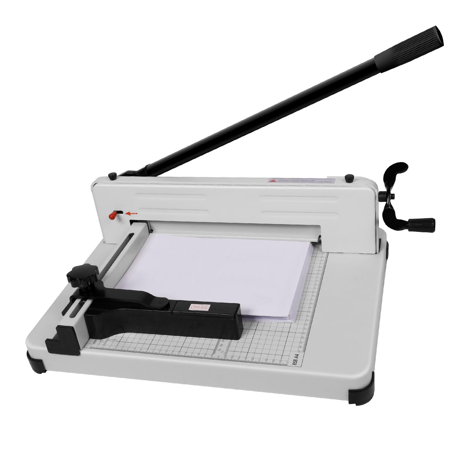 Heavy Duty Paper Cutter,12 inch Guillotine Paper Cutter,Guillotine Paper Cutters and Trimmers Cards Leather with Metal Base for Office Home School (White)