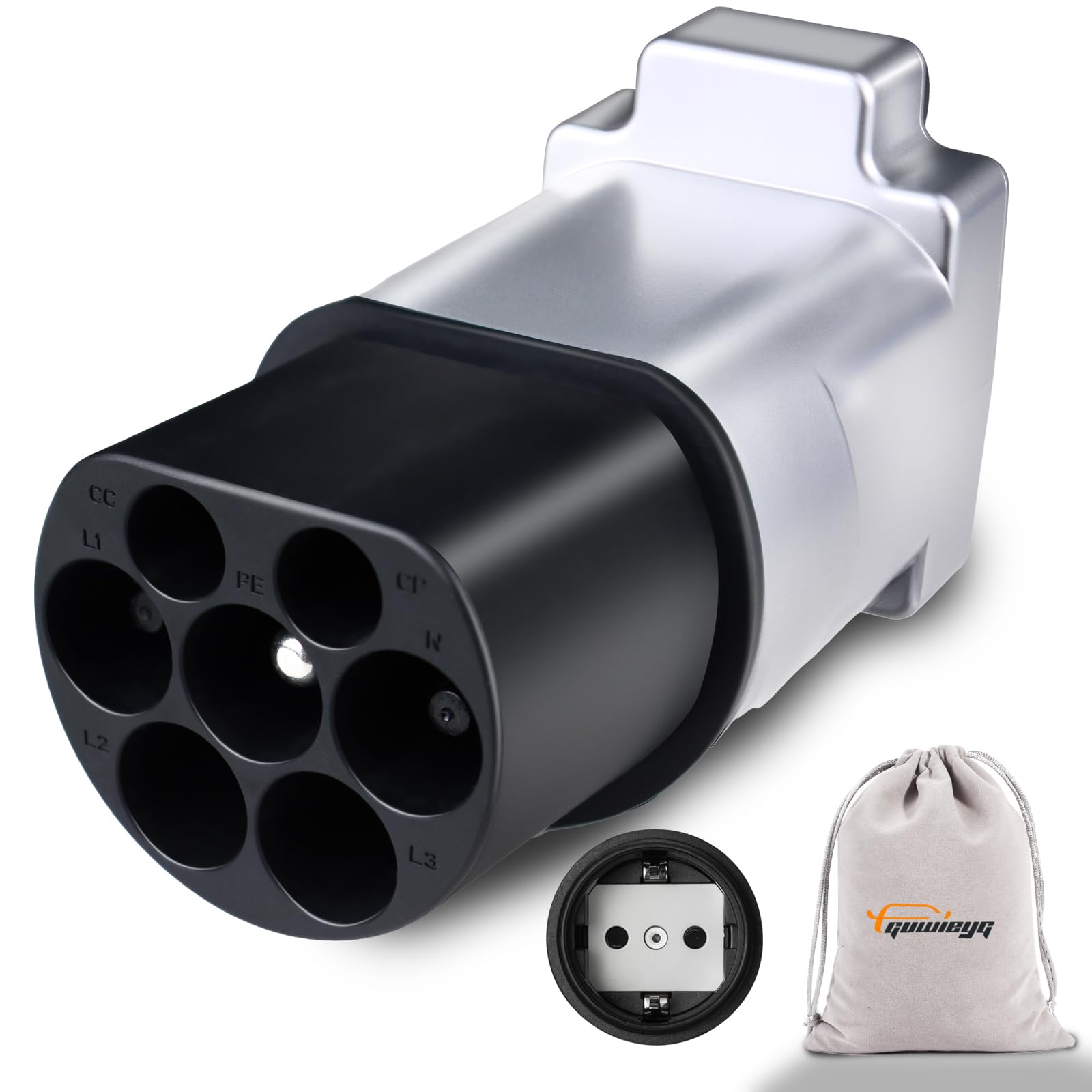 Adattatore Tipo 2 A Schuko GUWIEYG Per Veicoli Elettrici - 16A, 250V, Cavo 4m, Per Moto E Bici Elettriche
