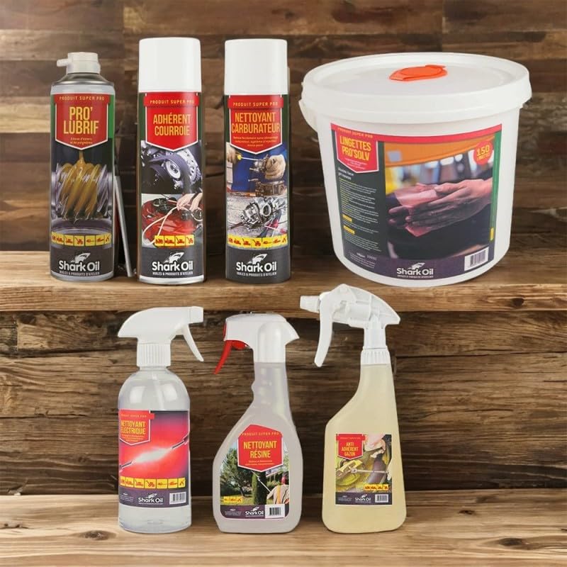 Matijardin - Anti adhérent herbe 400 ml Shark Oil par 2 + gants multi-services