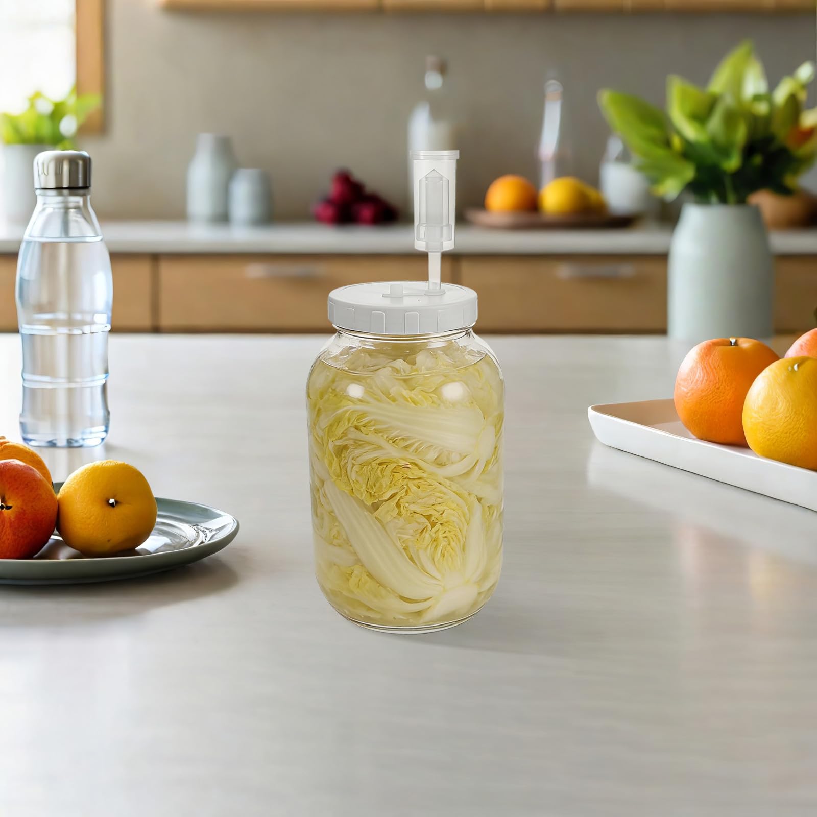 Cabilock Barattolo di Fermentazione Grande da 1 Gallone in Vetro con Misure