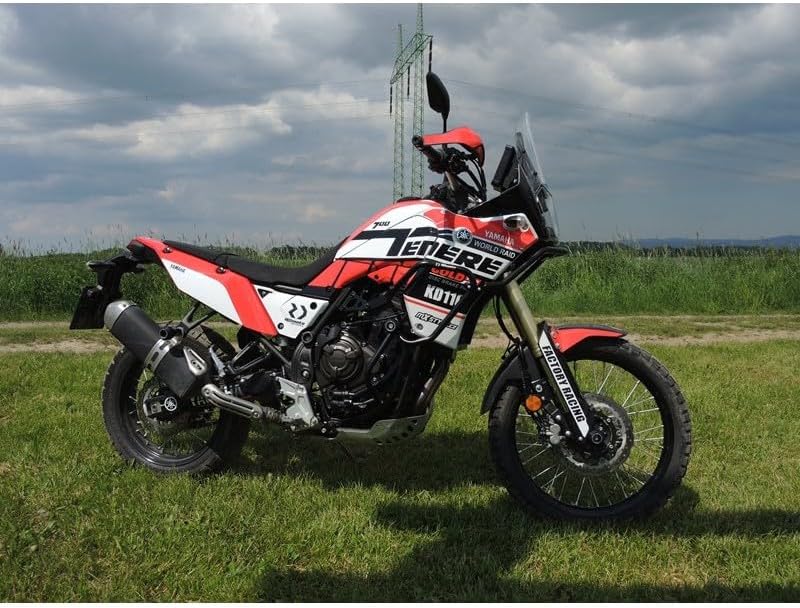 Frame Crash Bars Protectors Cages Upper+Lower Black CF140KD Compatible For Yamaha Tenere 700 2019-2023