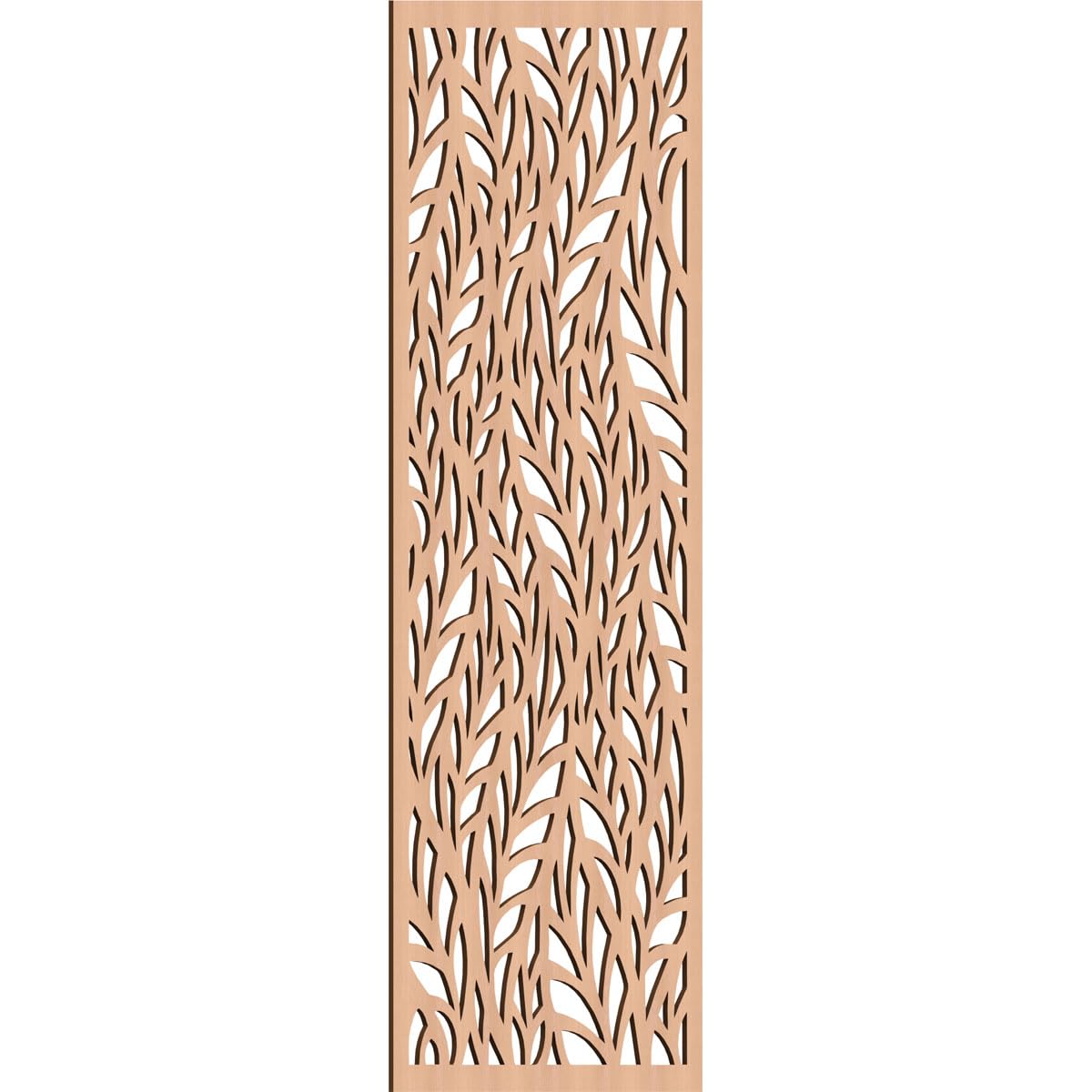 23 3/8"W x 59 3/8"H x 1/4"T Ortonville Decorative Fretwork Wood Wall Panels, Alder