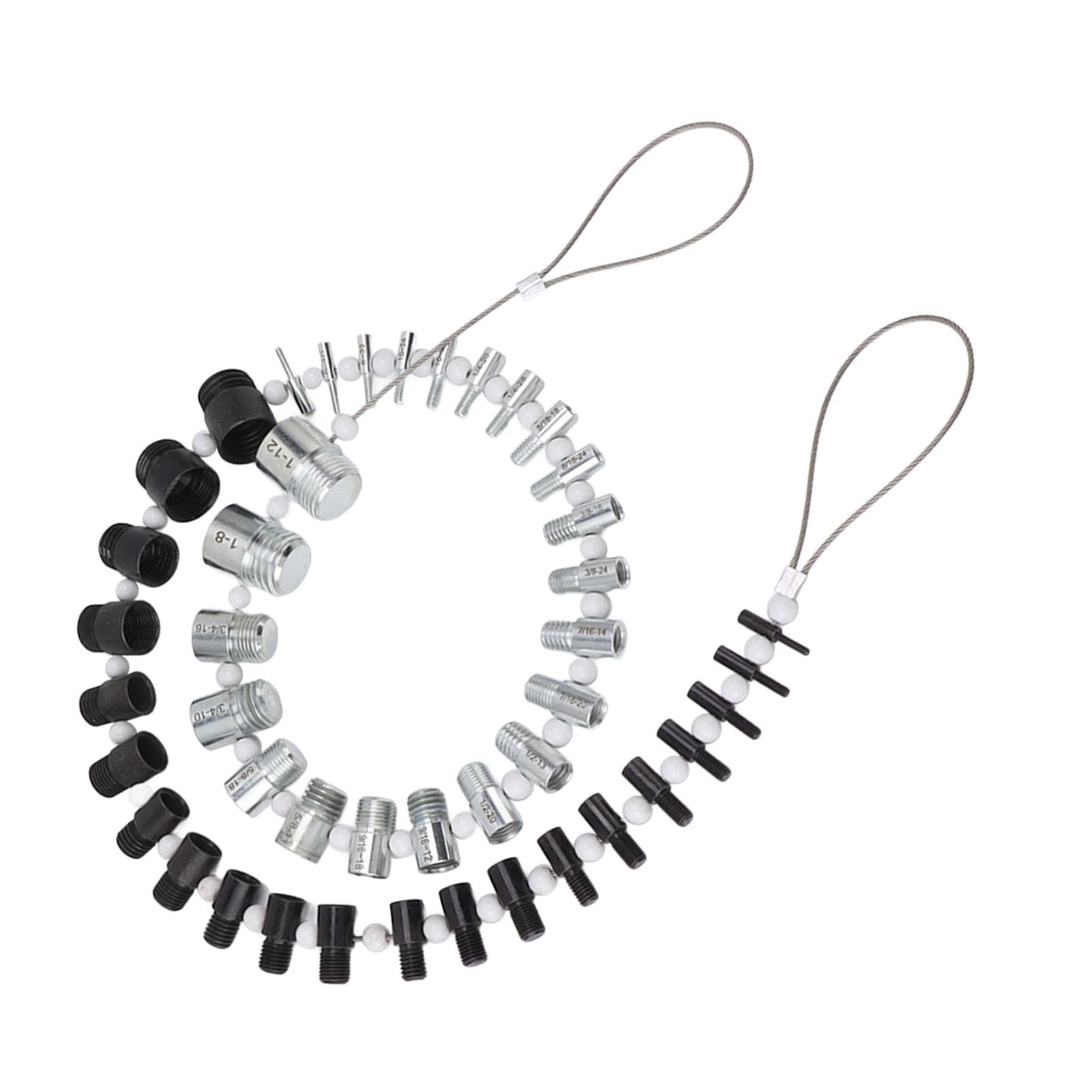 44 Male Female Thread Identifier, Accuracy Nut and Screw/Fastener Checker Zinc Alloy 21 Metric Sizes for Checking Threaded Hole