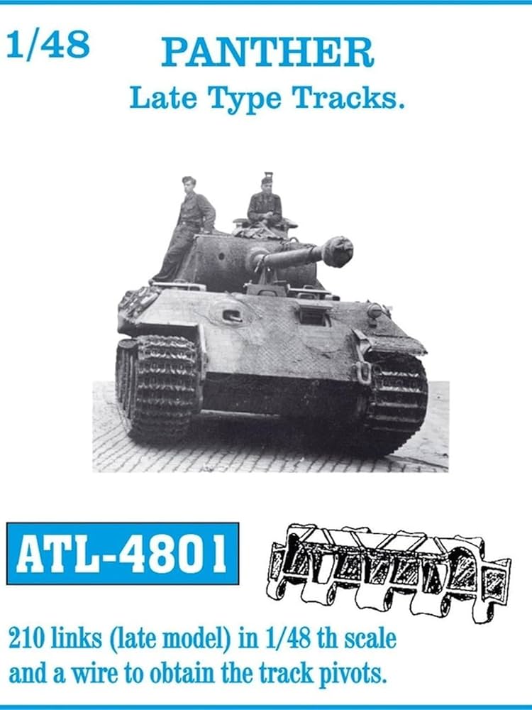新品ATL-08 パンターA/G型&ヤクトパンター後期型 履帯 フリウル Amazon | フリウルモデル 1/48 金属製可動履帯シリーズ ドイツ