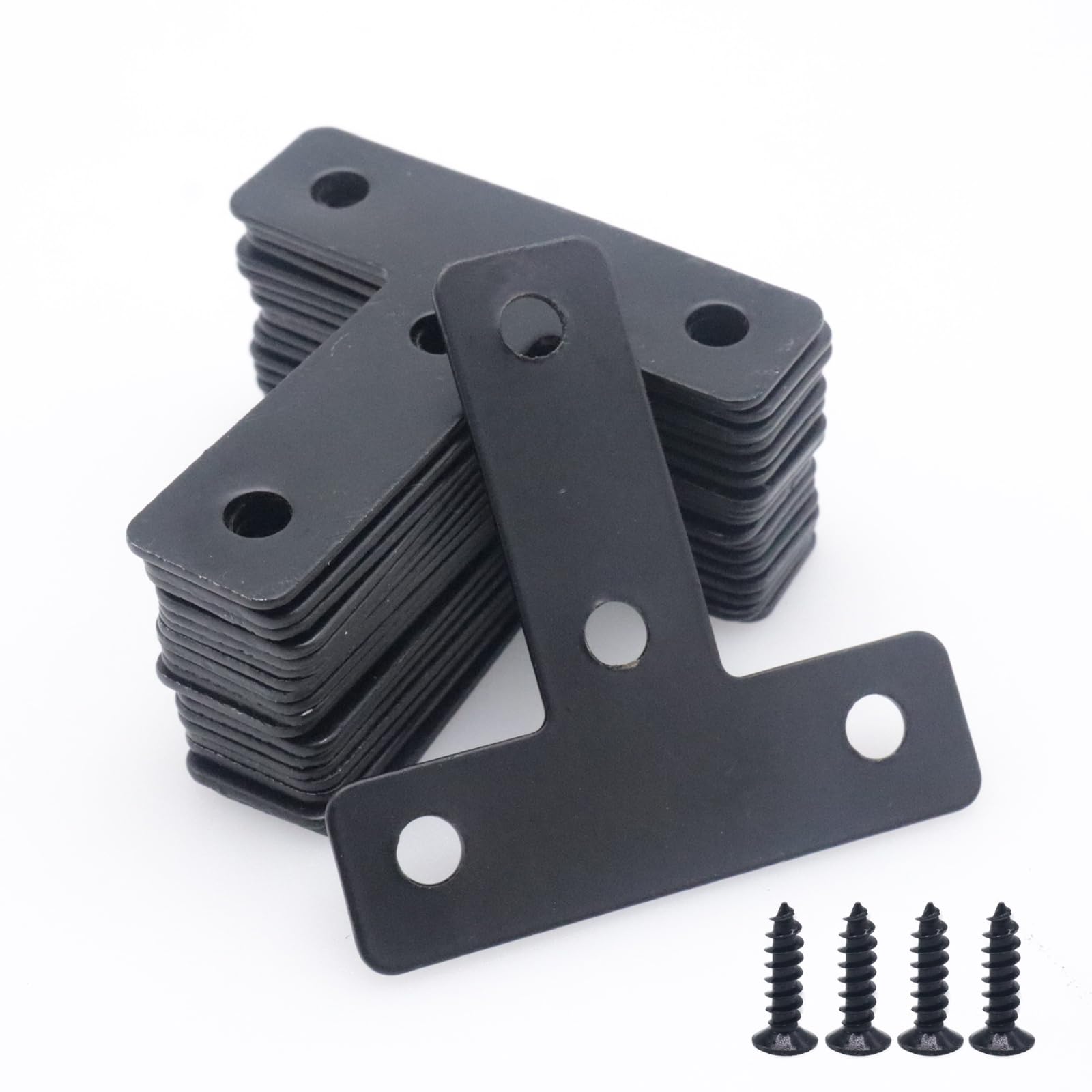20-Pack Steel T-Shape Mending Plate Corner Brace 2Inch for Wood