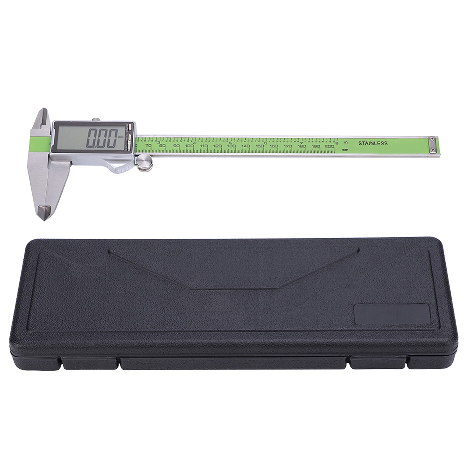 Calibrador digital vernier preciso acero inoxidable calibre de regla electrónica de alta resistencia para medición de bricolaje (200 mm)