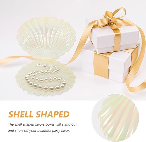 Miniatura 5 de ABOOFAN 10 unids Cajas Caja de Caramelos Plato de Caramelo Plástico Titular de Conchas de Mar Titular de Conchas de Mar Joyería Plato de Joyería