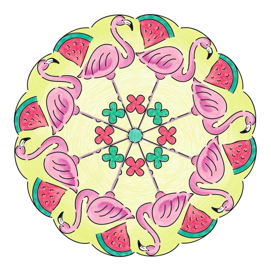 Ravensburger - Mandala Midi Flamingo e Friends 28518