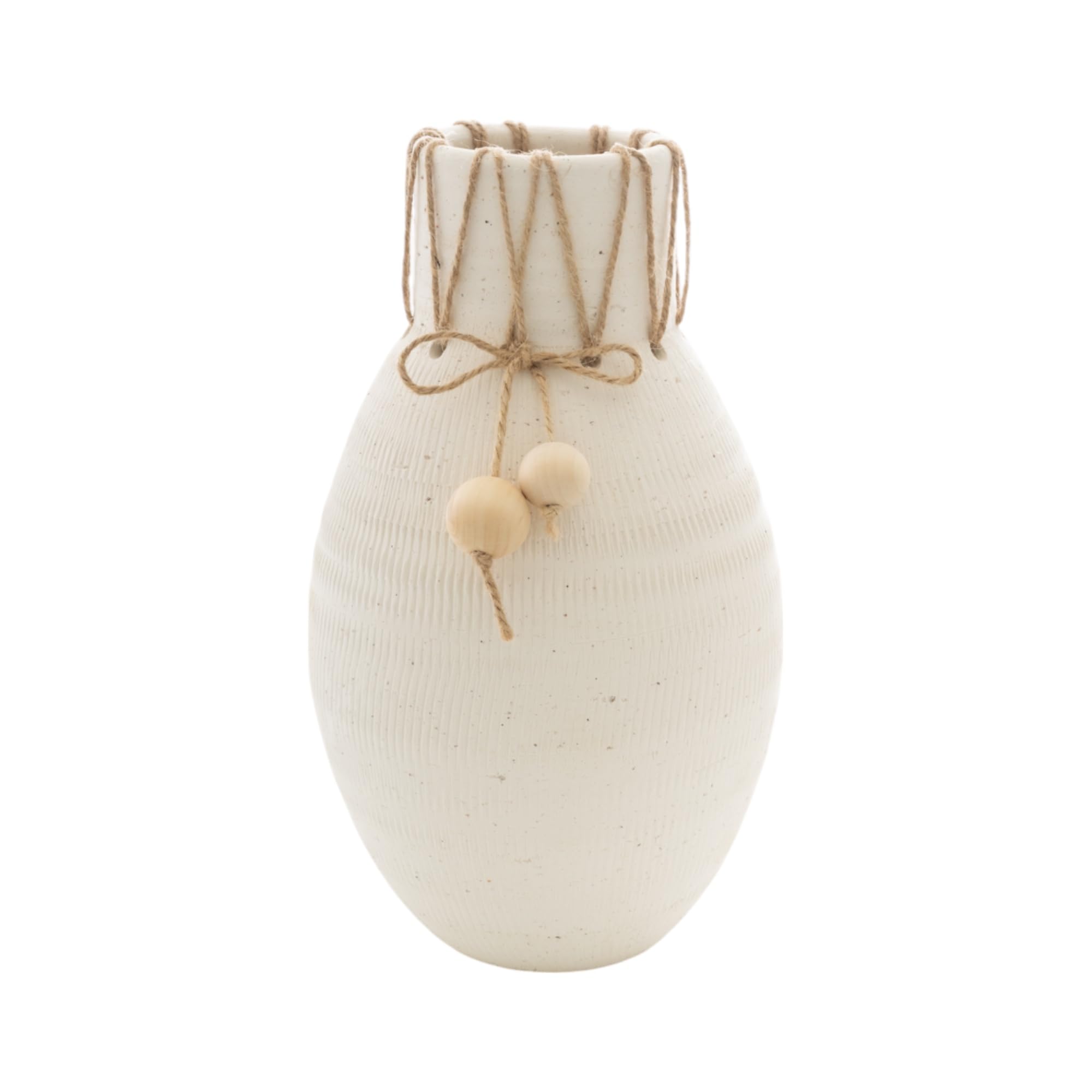 Florero de cerámica ideal para decorar salones modernos y rústicos