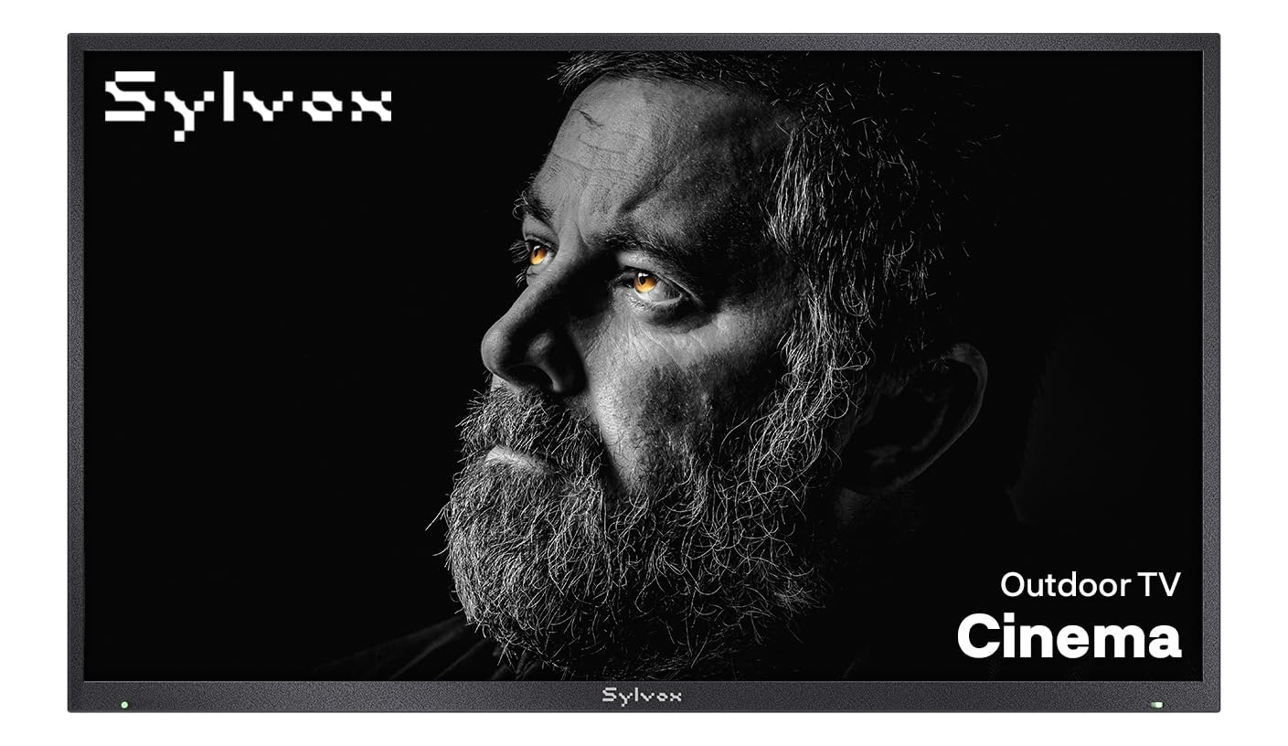 SYLVOX Full Sun Outdoor TV, 75'' Mini LED QLED, 2000 Nit, 120Hz, Waterproof