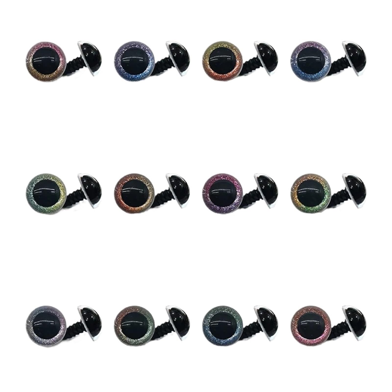 20 ojos de seguridad de plástico de 28 mm y 30 mm para muñecas de peluche