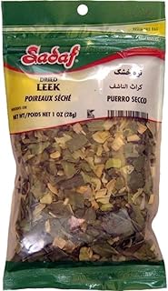 Sadaf Dried Leek - Dried Leeks for Cooking and Food Flavoring - Seasoning & Spices - Kosher & Halal - 1 oz Resealable Bag