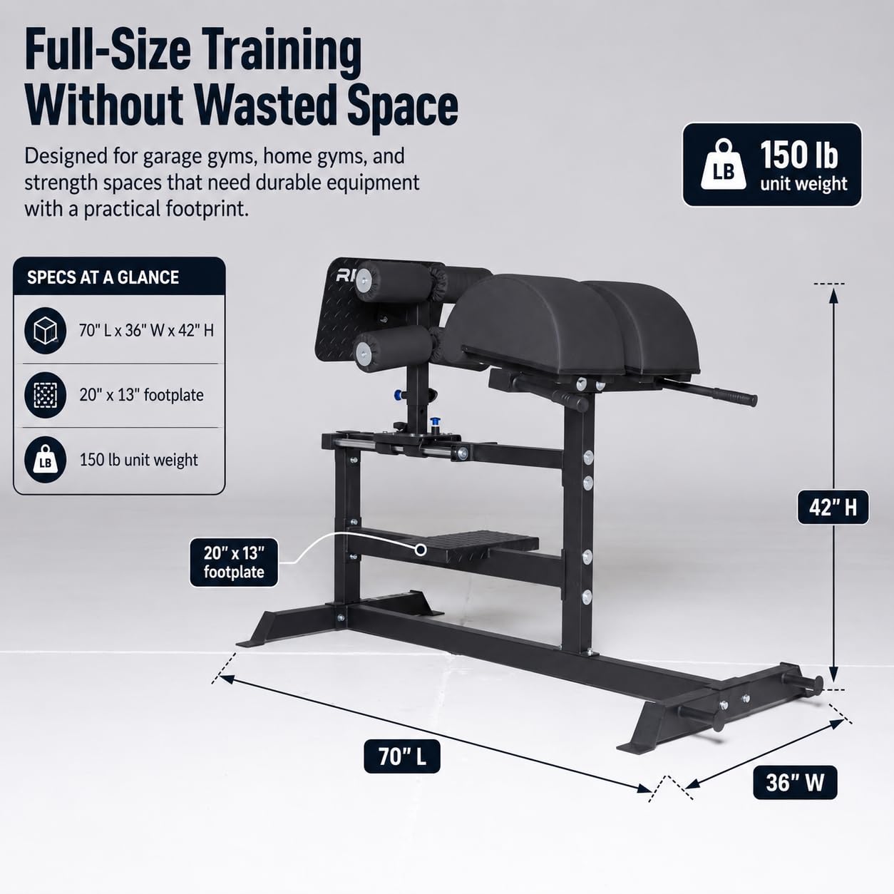 Amazon.com: REP Fitness Glute Ham Developer, Commercial Grade GHD