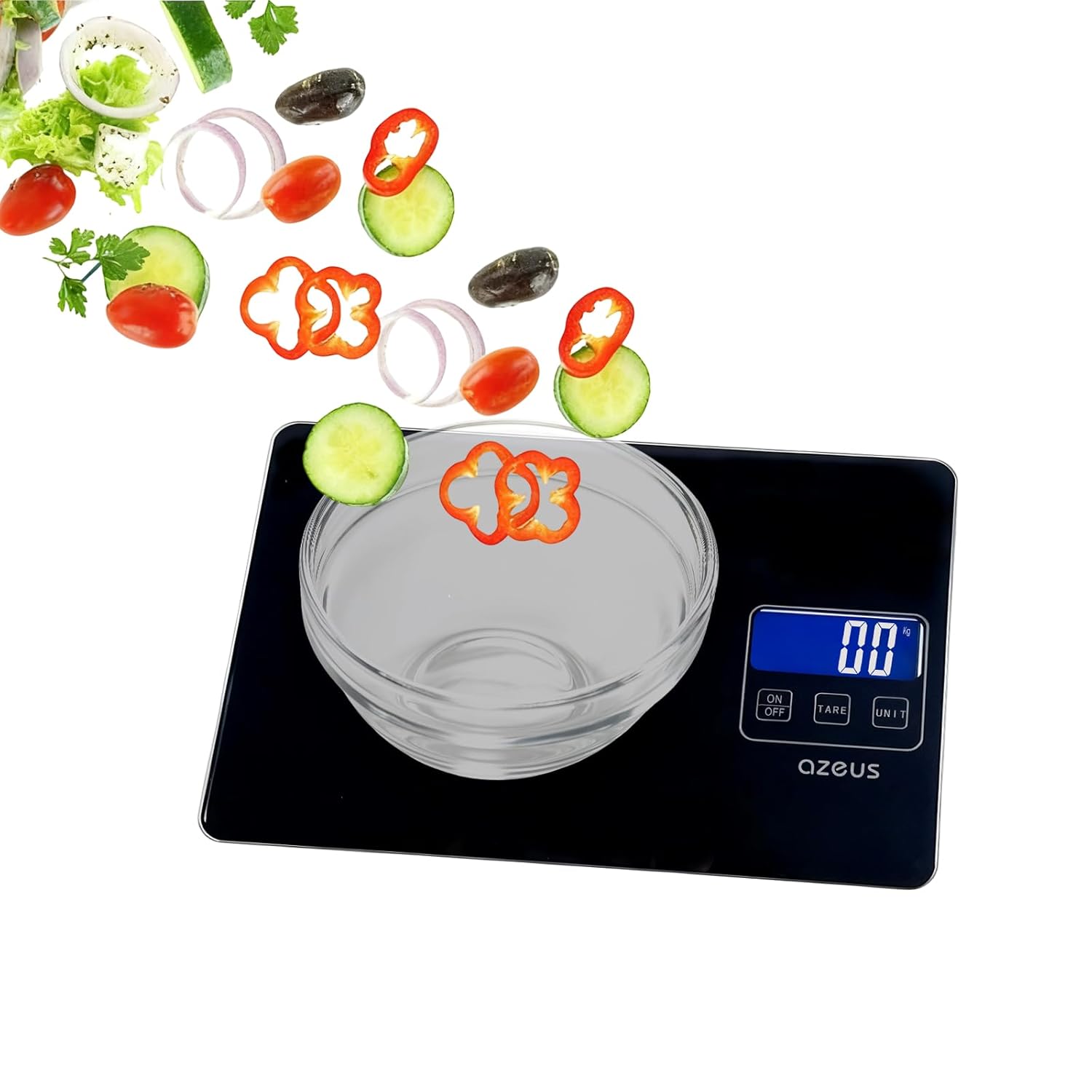 Food Scale with USB Rechargeable, Digital Kitchen Scale with 6 Units, High Precision to 0.04 oz /11lbs Capacity, Weight Range from 3g-5000g (Black)