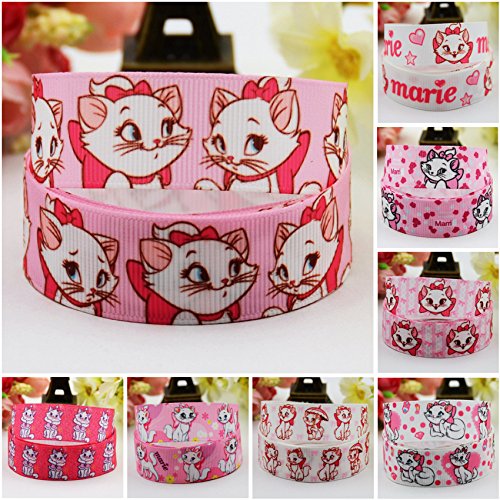 Generic X 00981 : 7/8 ' ' (22 мм) Мари Кошка Мультипликационный Персонаж печатных Grosgrain Ленты украшение партии атласными лентами 10 Ярдов