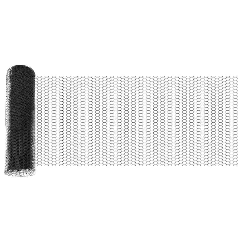 Hexagon Fence Grey 0.5 x 50 m PVC Decorative Garden Fence Panel Outdoor Privacy Screen Modern Hexagonal Landscape Border for Patio Terrace Yard