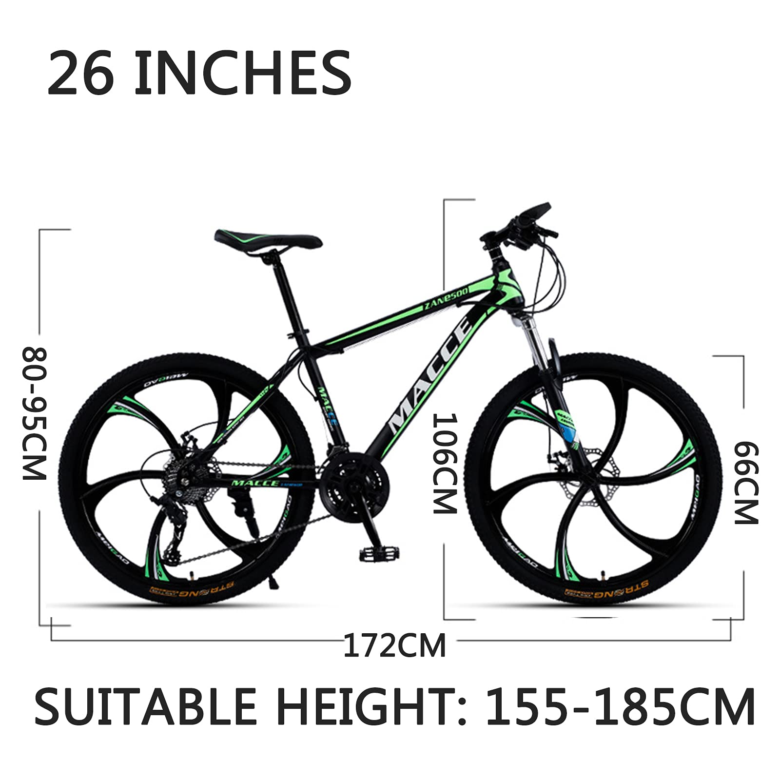 Amazon | Hardtail MTBマウンテンバイク26インチ30スピード、炭素鋼