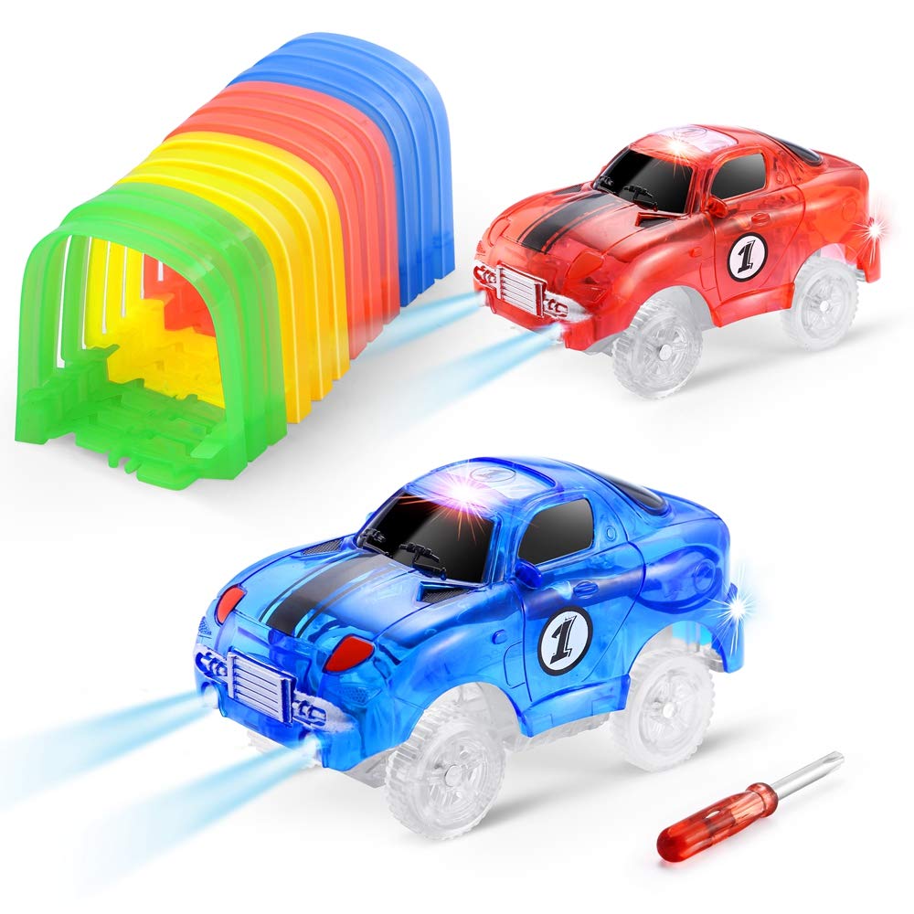codomoxo Magic Track Accessories with Cars Tunnel with 2 Racing Cars (Cars - Tunnel)