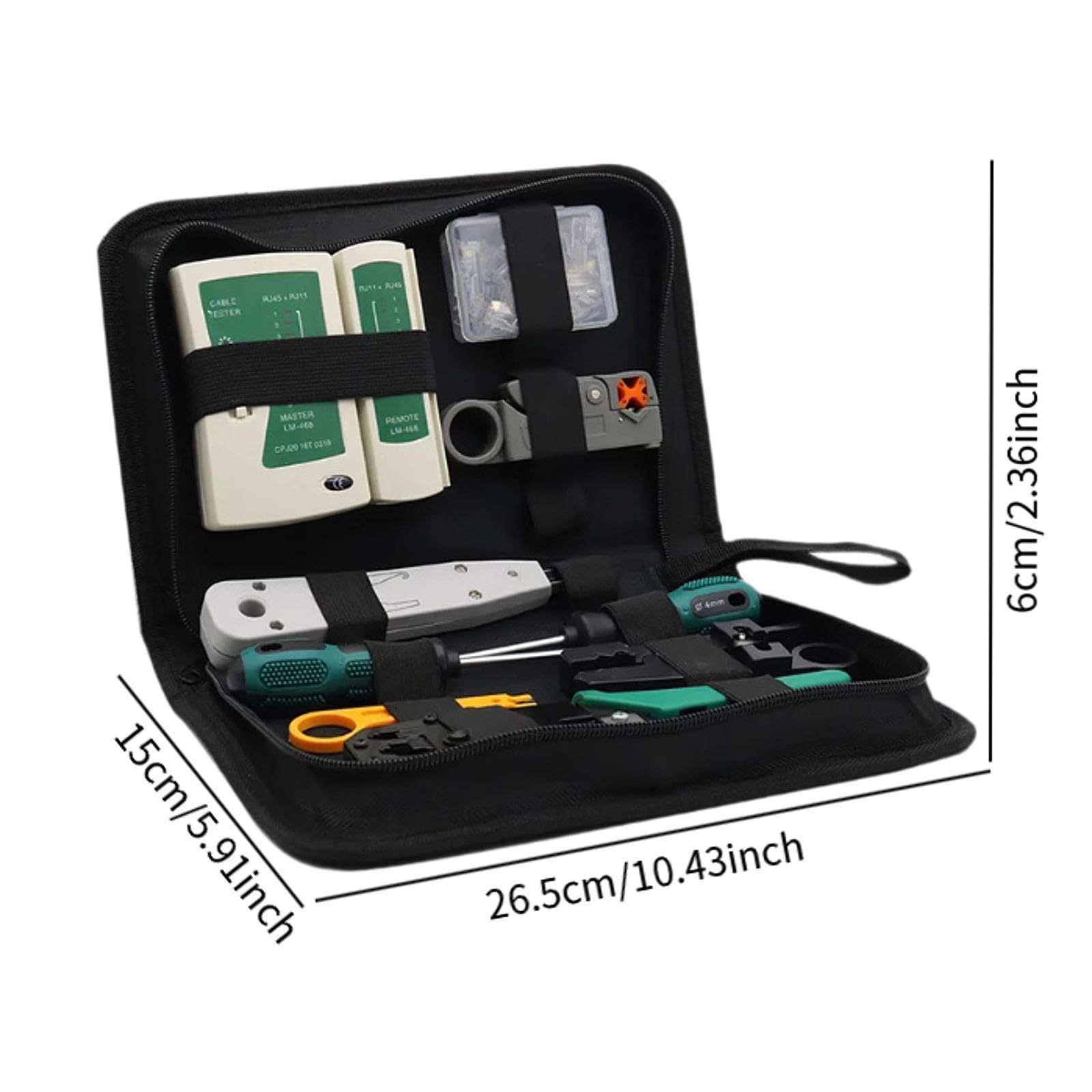 Kit D'outils Réseau 11 En 1, Outils de Réparation Professionnels Multifonctionnels Antidérapants