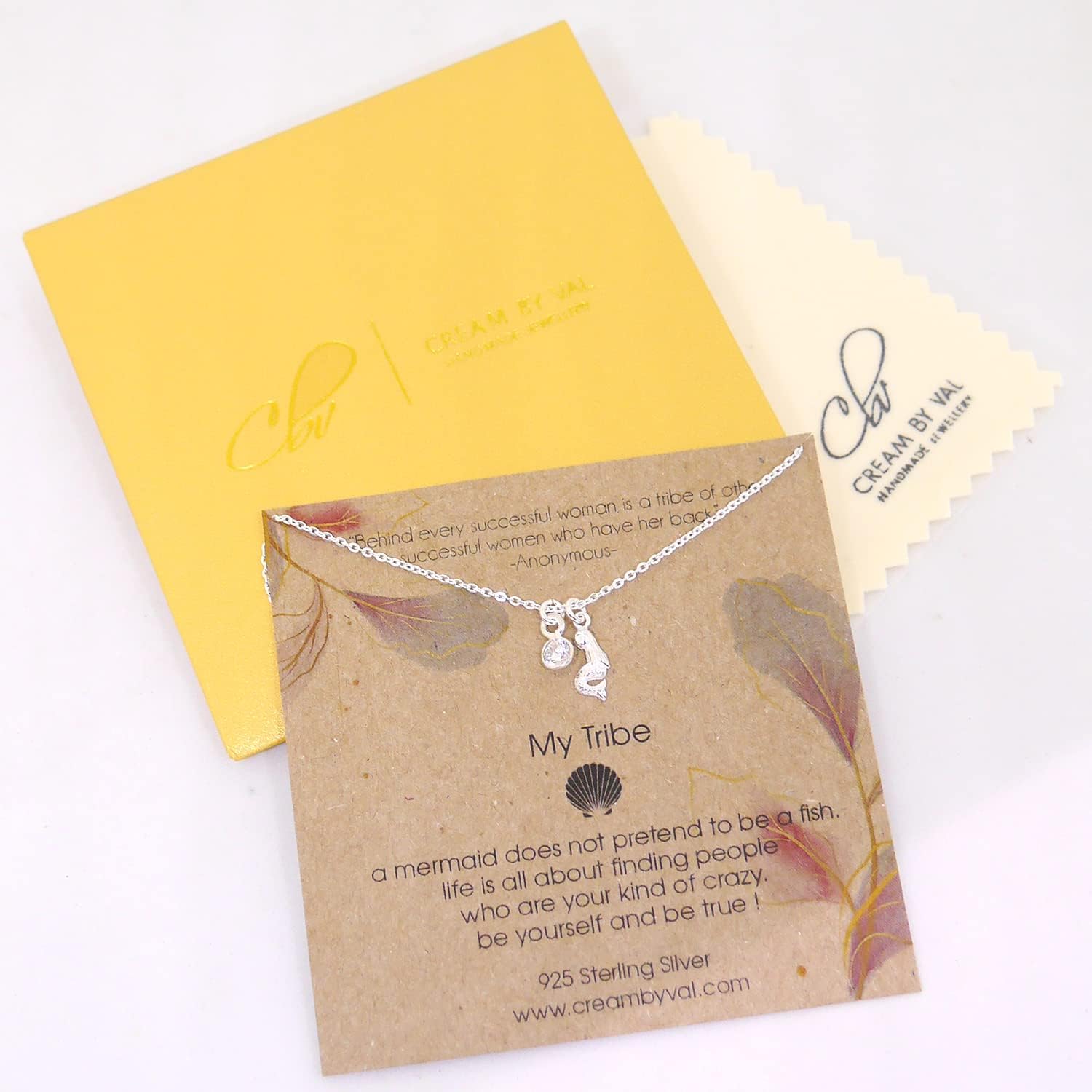 My Tribe Mermaid Diamond Quartz Sterling Silver Necklace 18'' Length – Meaningful Jewelry Gift with Emotional Message Card – Encouragement Gift for Women, Girls, or Soul Sisters - Image 8