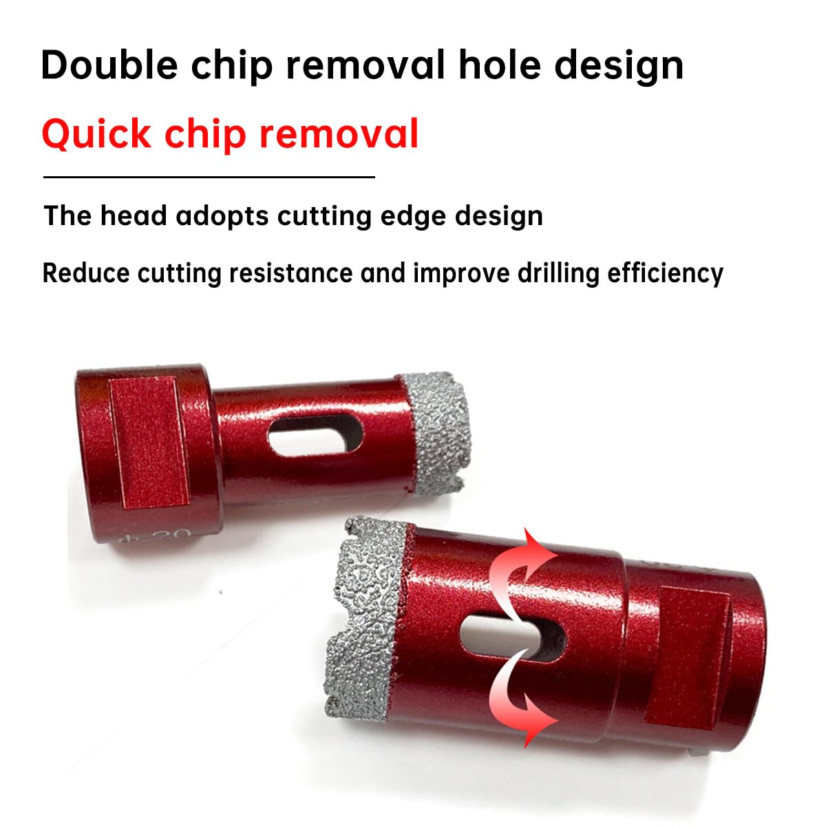 SUQIN 12mm Diamond Hole Saw Drill Bit with M14 Thread,Vacuum Brazed Tile Hole Saw Cutter for Tile Porcelain Ceramic Marble Granite Glass Drilling - Image 4