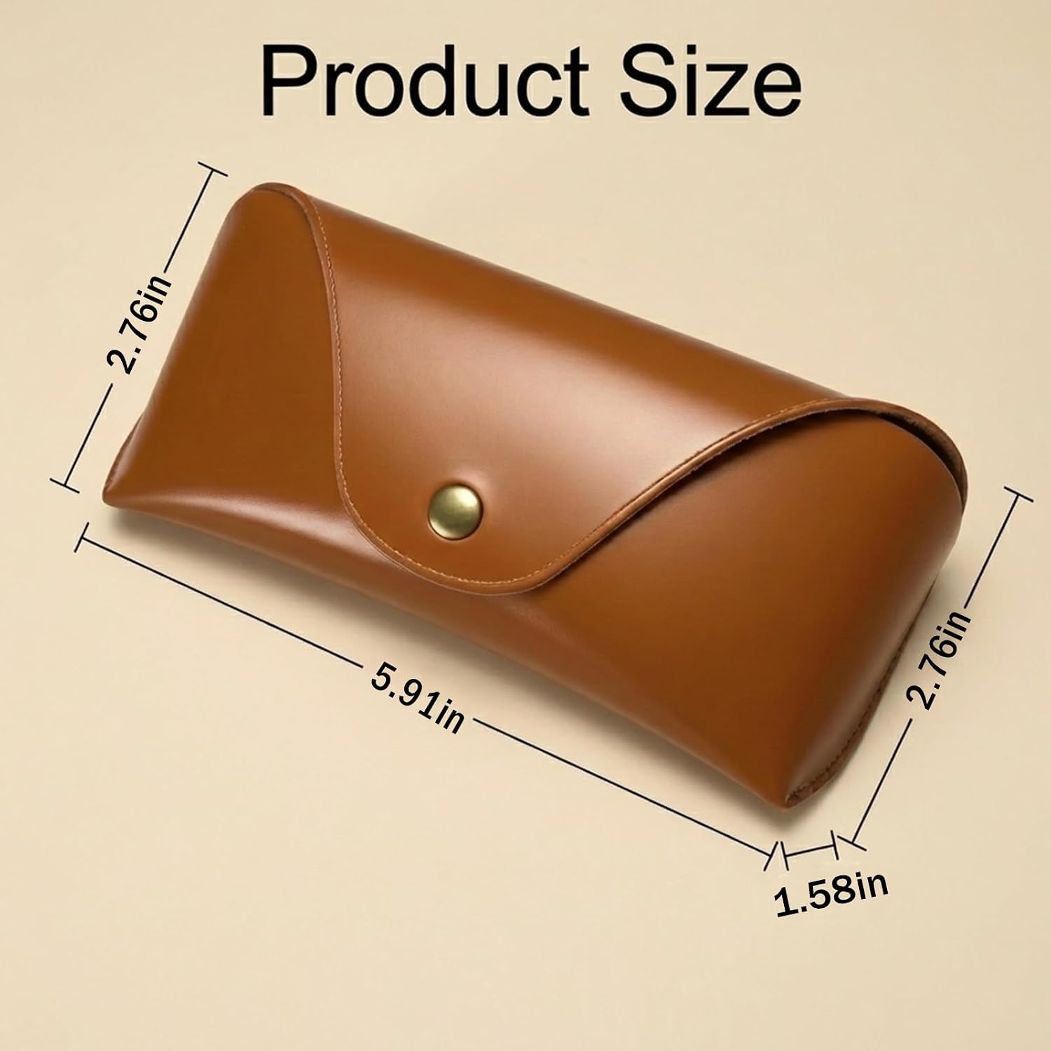 Compatible with Ray Ban Case,Brown Leather Compatible with Rayban Sunglasses Case Fit for Ray-Ban Meta Smart Glass.