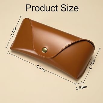 Compatible with Ray Ban Case,Brown Leather Compatible with Rayban Sunglasses Case Fit for Ray-Ban Meta Smart Glass.