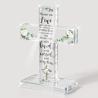 PVOPVO Memorial Cross Gifts, Sympathy Gifts for Loss of Loved One, Memorial Gifts for