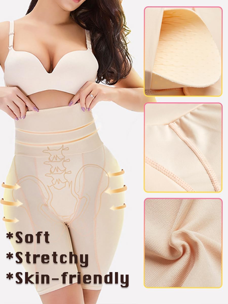 ALINBAIST High Waist Butt Lifter Shapewear Shorts for Women – Hip Pads & Tummy Control Padded Underwear for Curvy Look - Image 5