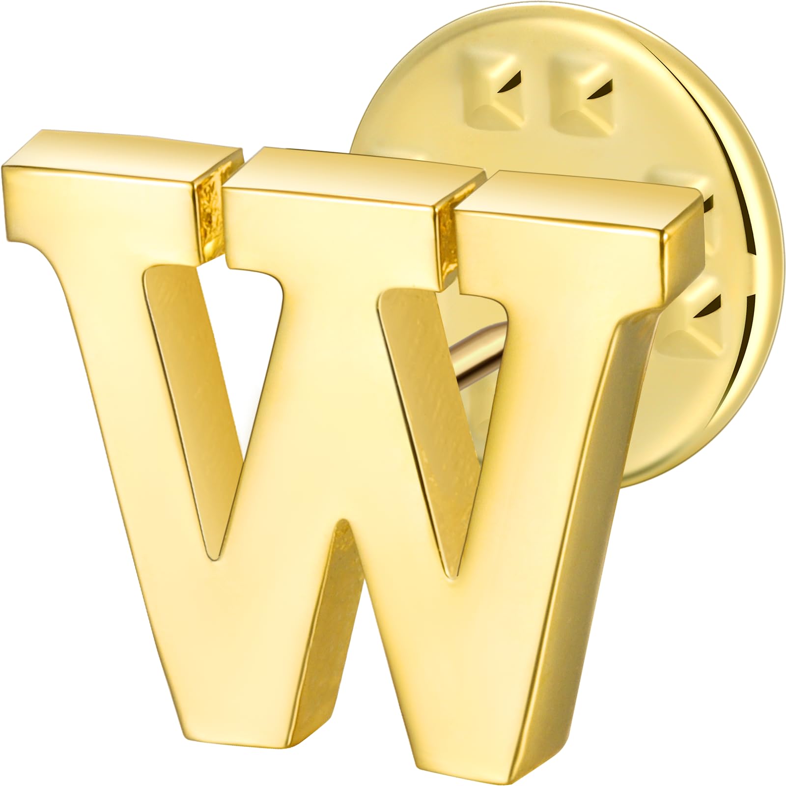 Initial Lapel Pin for Men Women, Brooch Pins for Men Suits, Metal Button Pins in 18K Gold and Silver Tone.