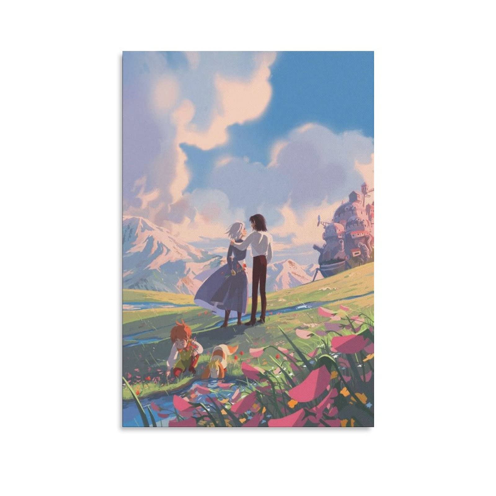 LAOAYI Wall Art Japanese Anime Howl's Moving Castle Painting Posters for Room Aesthetic 20x30inchs(50x75cm)