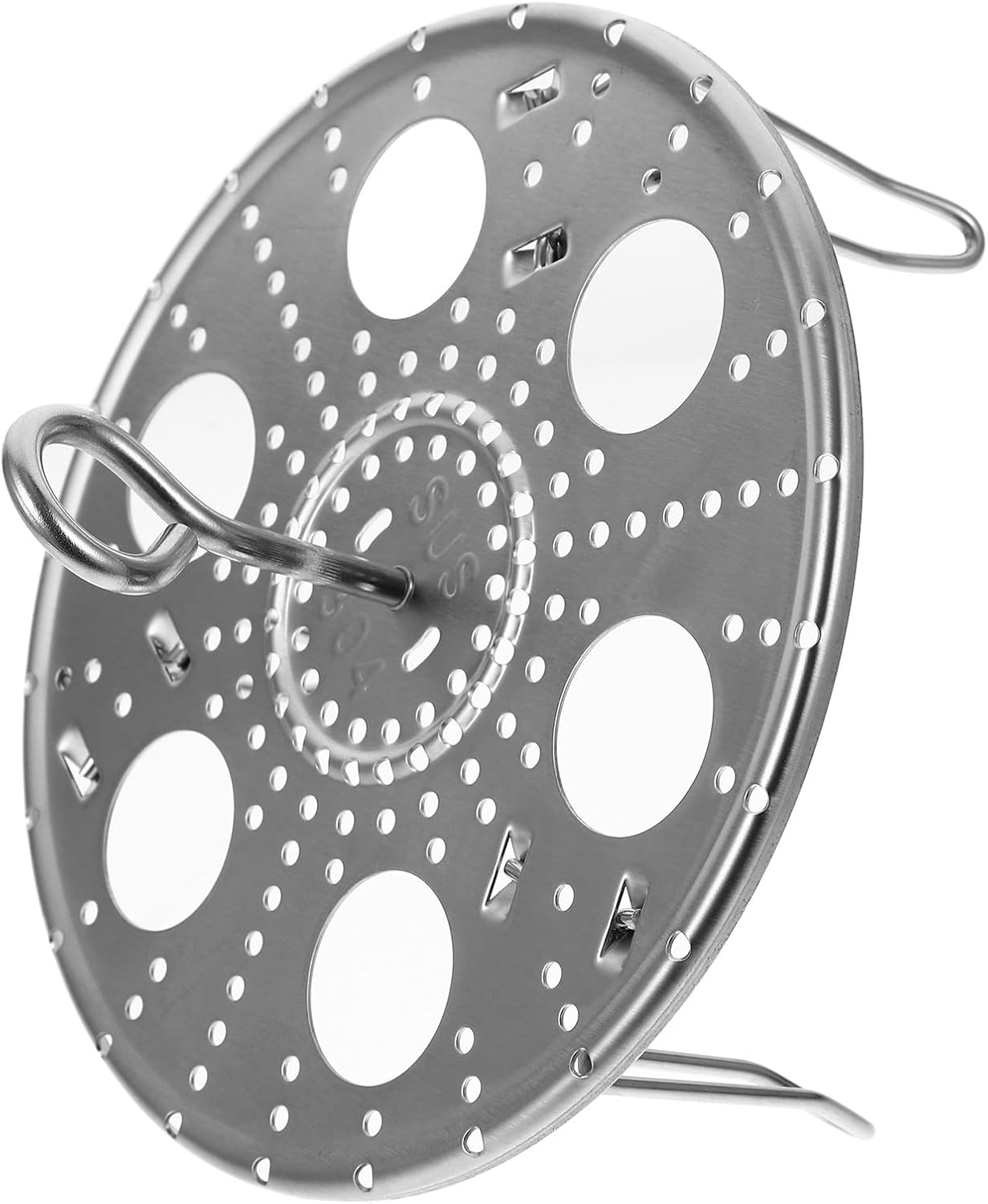 Stainless Steel Steam Rack for Pressure Cooker, Medium Size 304 Food-grade Steel Steamer Basket with Elevated Legs, Multi-use Egg and Vegetable Steaming Plate for Home Kitchen