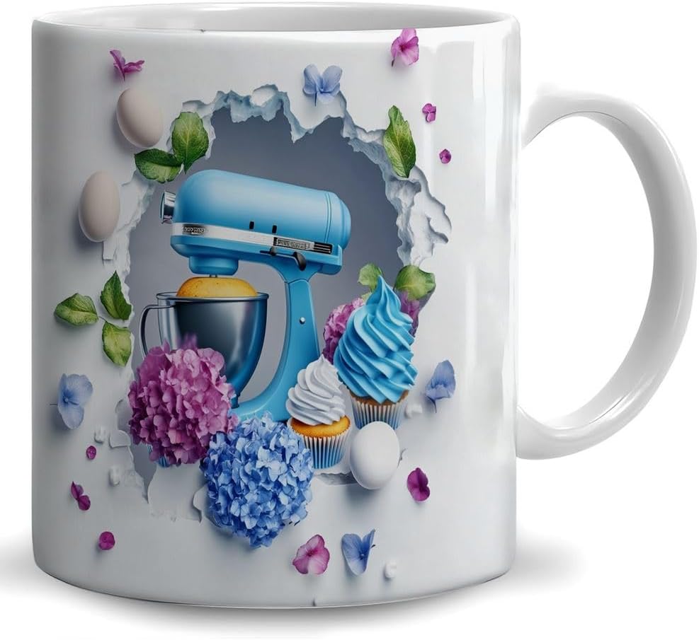 Baking Coffee Mug - Baking Lover Mugs Gifts for Women Men - Birthday, Christmas Gift for Friend Mom Dad Wife Husband - 3D Effect Printed Ceramic Mug (11oz)