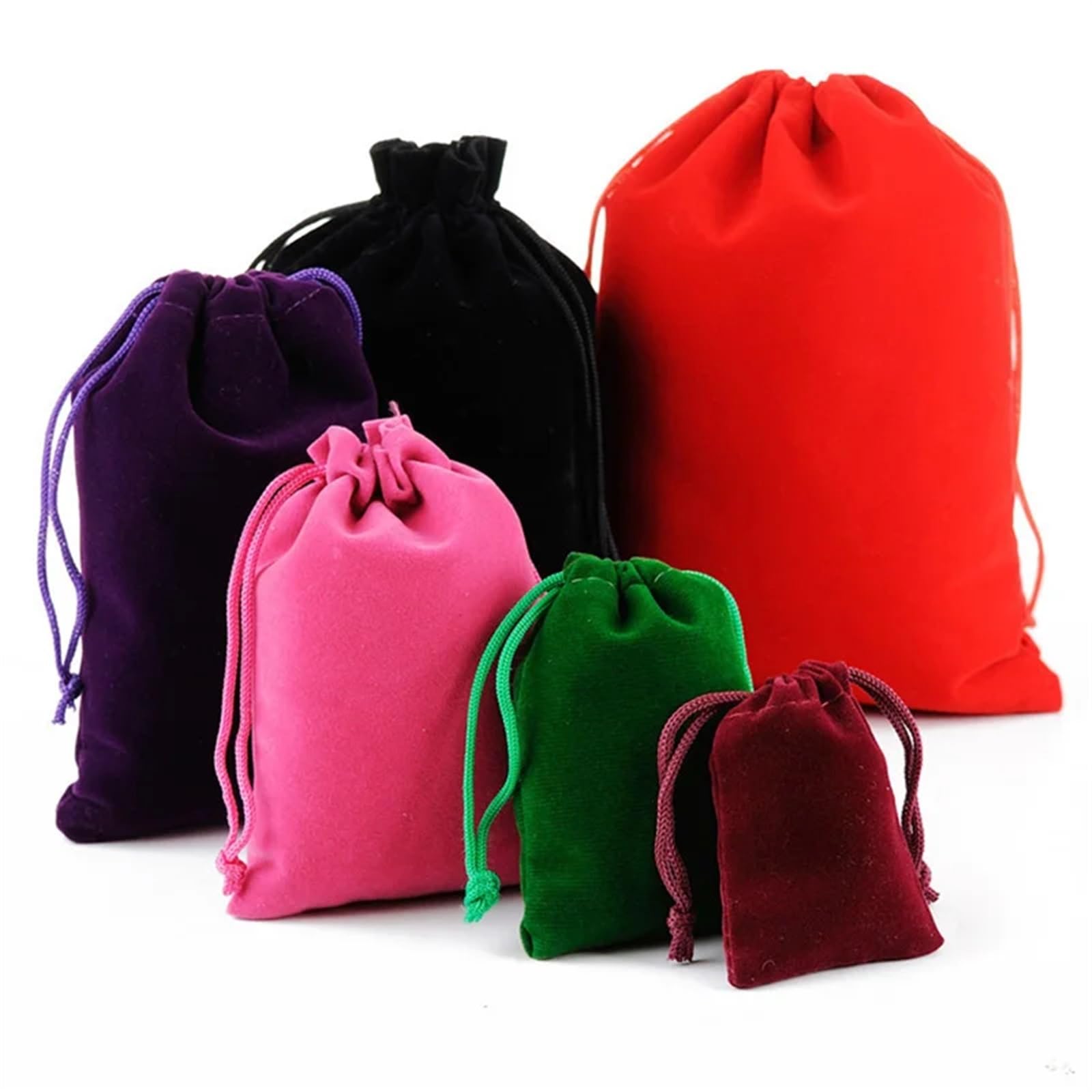 Geschenkbeutel 50 Stück 5 X 7 Cm, 7 X 9 Cm, 10 X 12 Cm, Samt-Verpackungsbeutel, Organza-Geschenkbeutel Mit Kordelzug, Hochzeit, Schmuck-Display, Verpackungsbeutel(Grey velvet bag,10x12cm 50pcs)