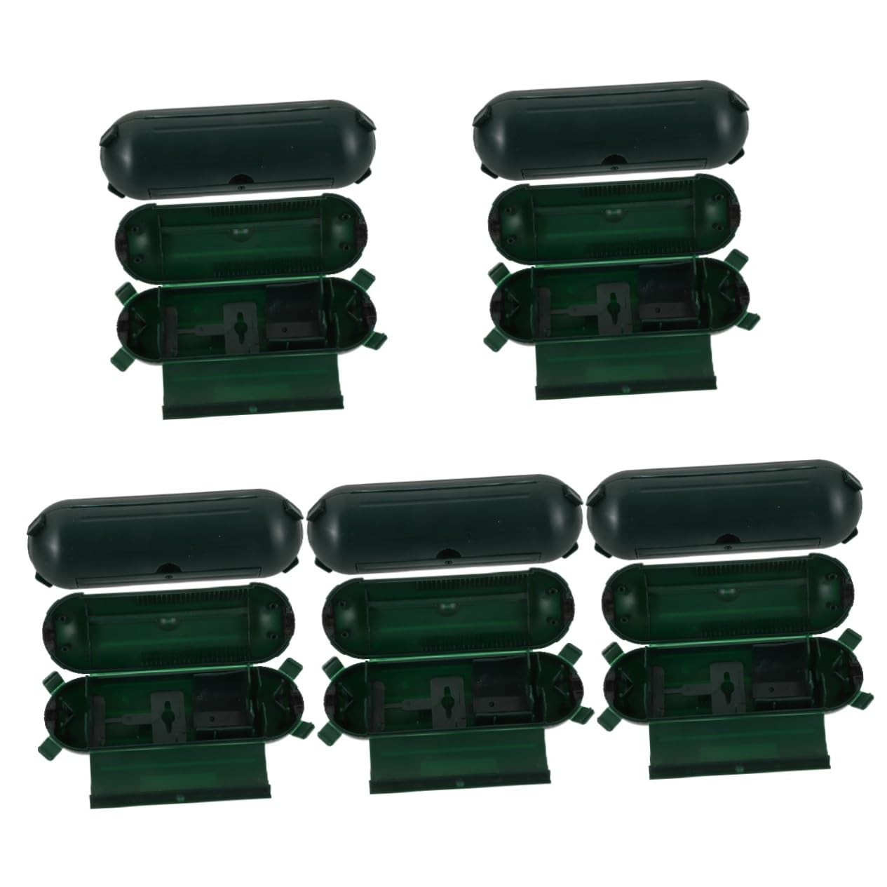 jojofuny 5 Juegos Caja De Conexión De Cable Enchufe Exterior Extensión De Poder Conectores Cable De Extensión A Prueba De La Intemperie Cajas Unión Metro Ojal El Plastico Green 2 Piezas X 5