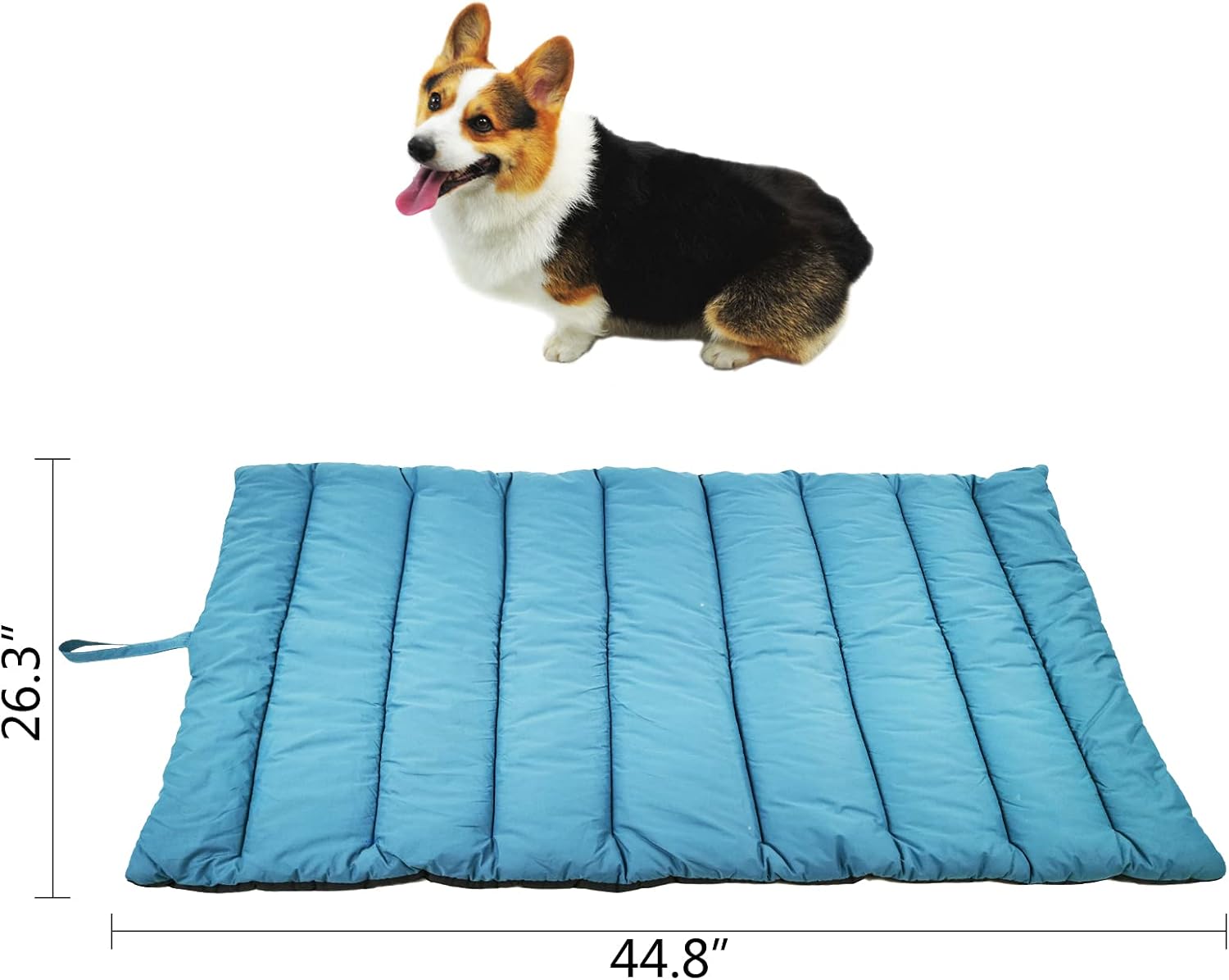 HPYMore Portable Outdoor Dog Bed 44”x26”, Washable Indoor Pet Mat, Cat and Dog Mat for Camping, Large Travel Pet Mat with Storage Carry Bag (Orange) : Pet Supplies