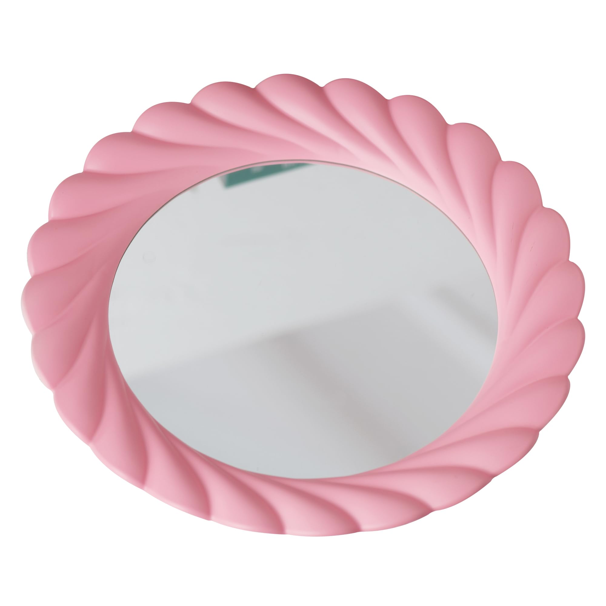 Bandeja de baño redonda pequeña de 12.2 pulgadas, bandeja decorativa para bañera, bandeja de tocador (rosa)