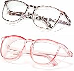 Anti-Fog Glasses Safety Goggles with Clear Lenses, Blue Light Blocking Glasses for Men Women,UV Protection Protective Eyewear (DSCHM9-3P-Black+Newsleopard+Transparent Blue)