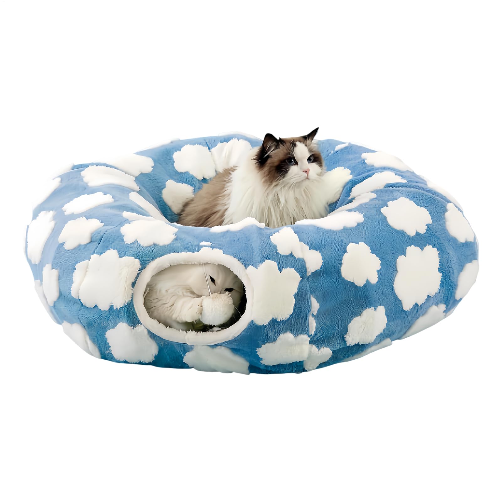 Katzen Tunnel Bett Waschbares Nest Mit Abnehmbarem Kissen